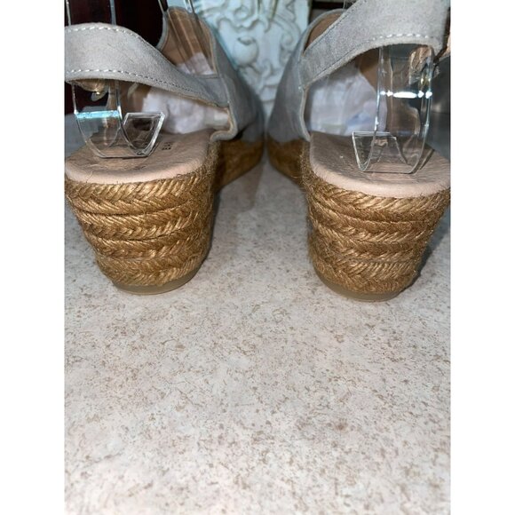 New VISCATA Rare Leather Suede Slingback Mules Gray Size 8 - Picture 5 of 6